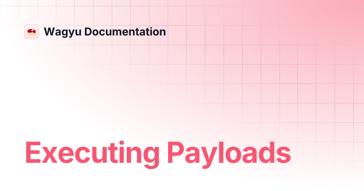 Executing Payloads | Wagyu Documentation